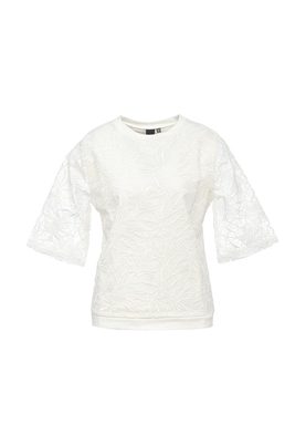 LOST INK  FLORAL ORGANZA SWEAT