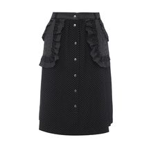 LOST INK  FRILL SPOT MIDI SKIRT