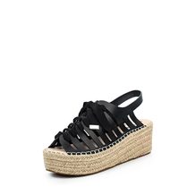 LOST INK  MADALIN GHILLIE JUTE FLATFORM SANDAL