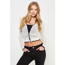 LOST INK  POINTELLE CROPPED CARDIGAN